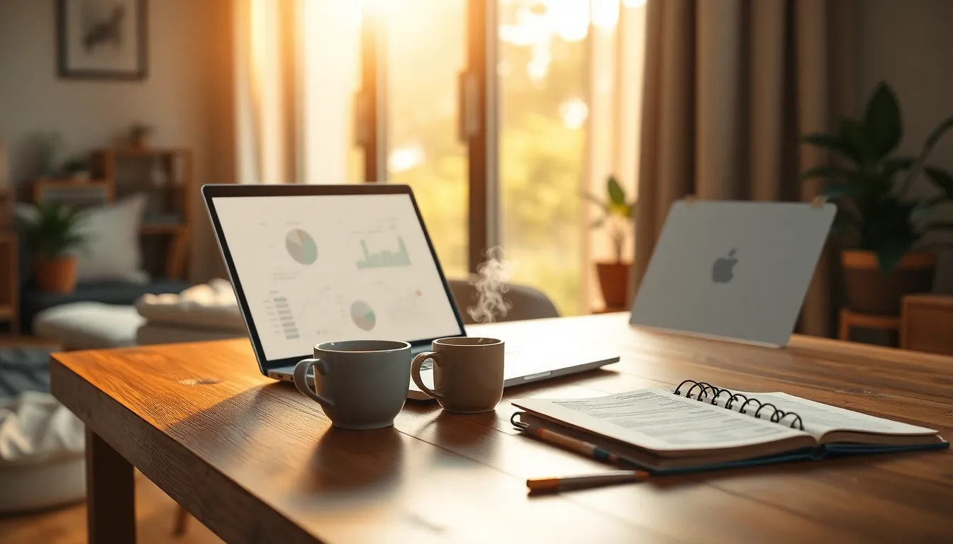 다양한 N잡 아이디어와 사람들이 노트북으로 작업하는 모습